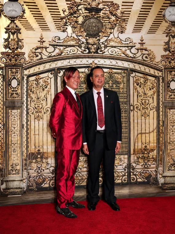 At a formal reception with the head of a major casino group